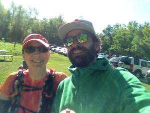 Rhonda and I at a 5Peaks Trail Race this summer